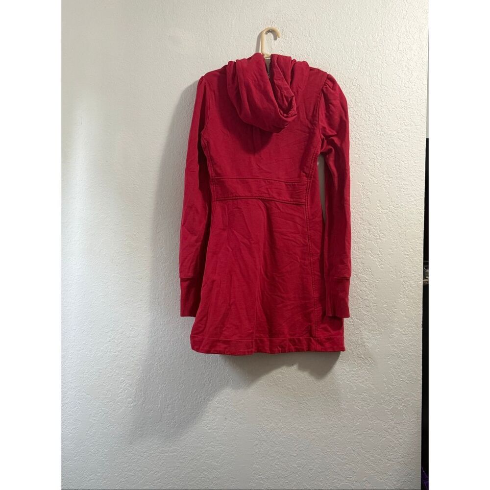 Prairie Underground Red Long Cloak Hoodie Sweater Jacket M Longline Cottagecore - Picture 4 of 5